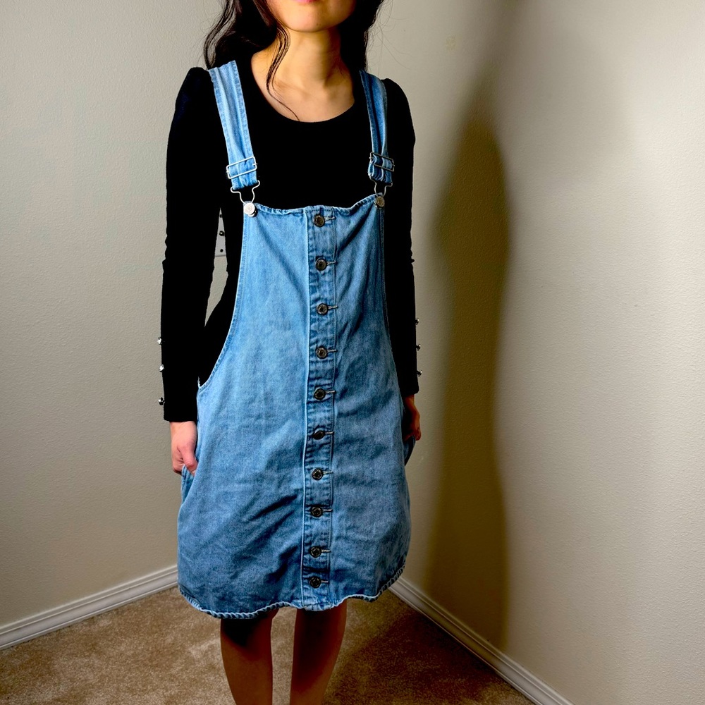 Jean overall dress